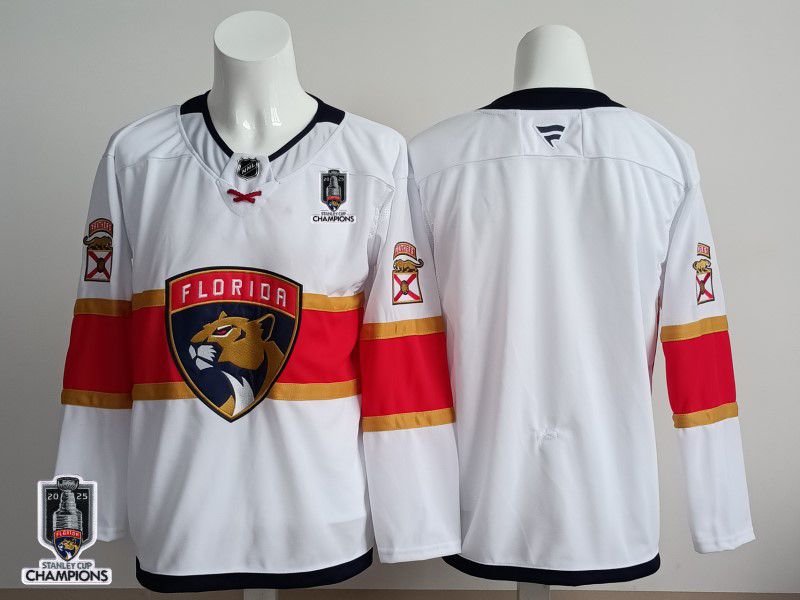 Men 2025 Florida Panthers Blank White Fanatics Home Premium NHL Jersey style 2